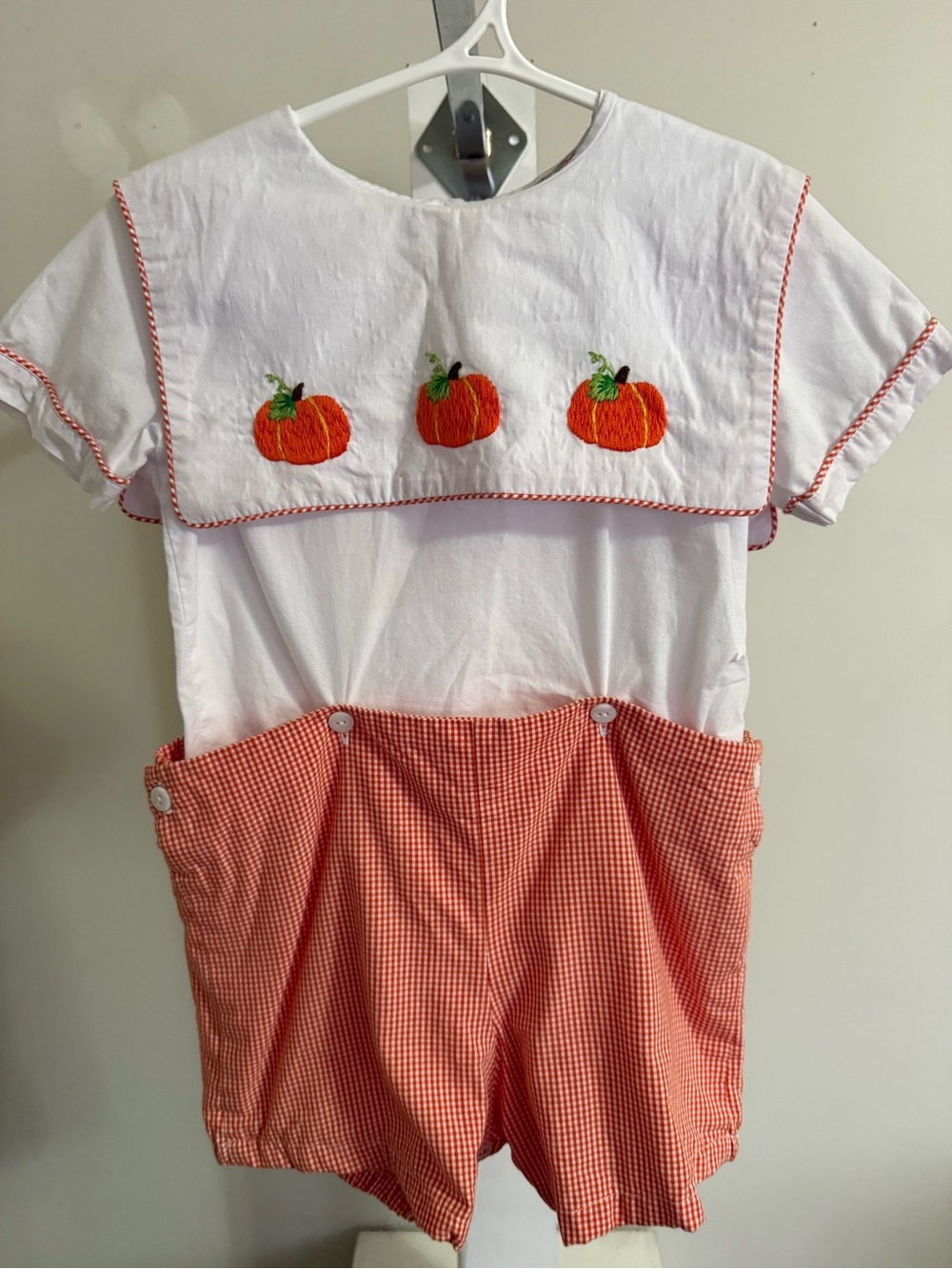 Cecil and Lou Pumpkin Romper